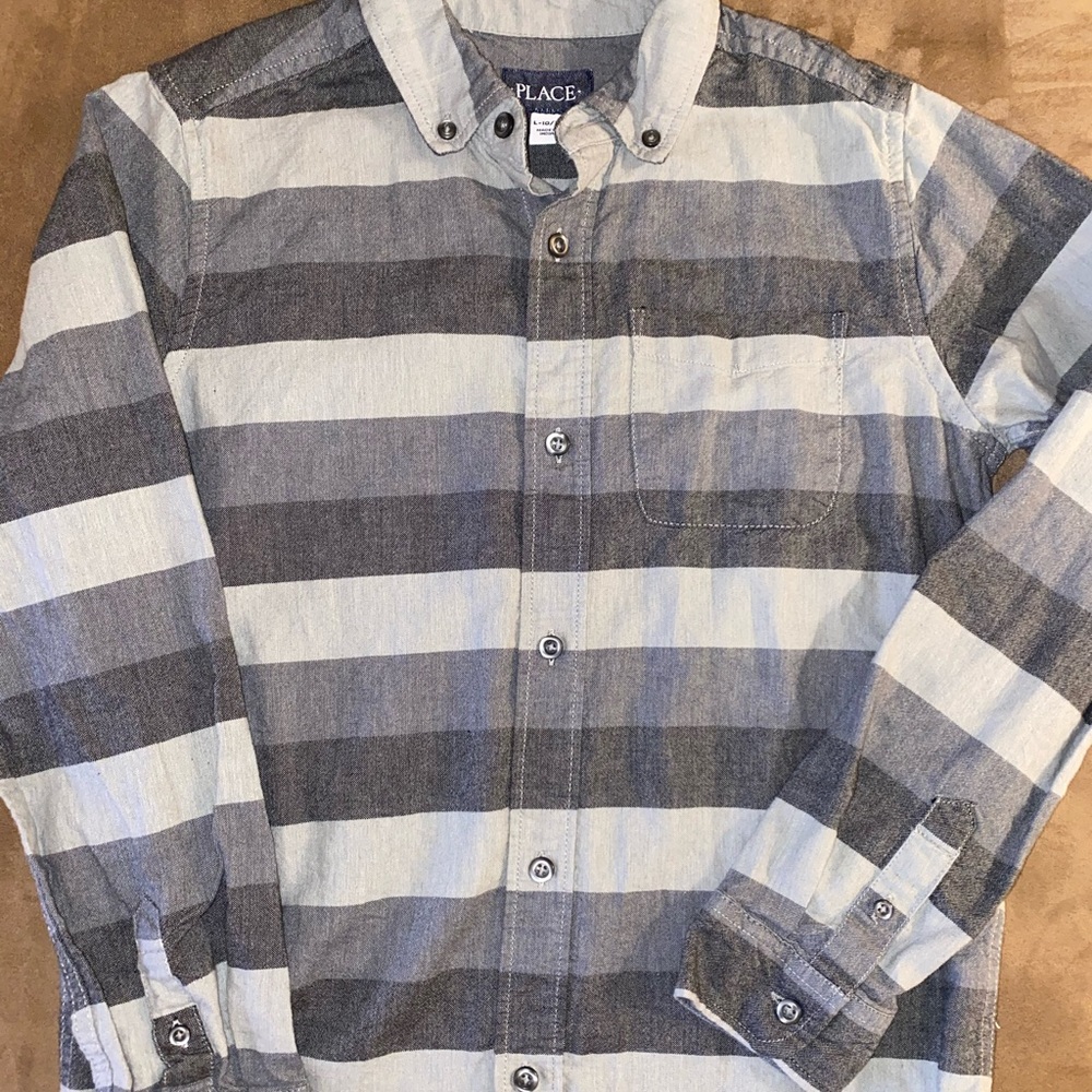 Children’s Place Boys Striped Button Down Shirt